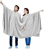 Couples Wearable Blanket – Light Gray, 82 × 98 in