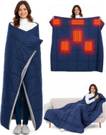 12V Large Heated Blanket Battery Operated,62×55In Portable Cordless Blanket