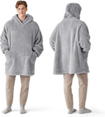 Oversized Wearable Blanket Hoodie – Grey