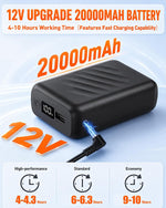 12V Large Heated Blanket Battery Operated,62×55In Portable Cordless Blanket