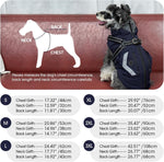 Reflective Dog Winter Coat, Fleece Lined Jacket for Large Dogs Back Zipper, Turtleneck Cozy Doggy Vest Thermal Clothes with Harness, Cold Weather Snow Outfits, Labrador (Dark Blue, 3XL)