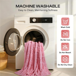 Machine washable pink pet blanket