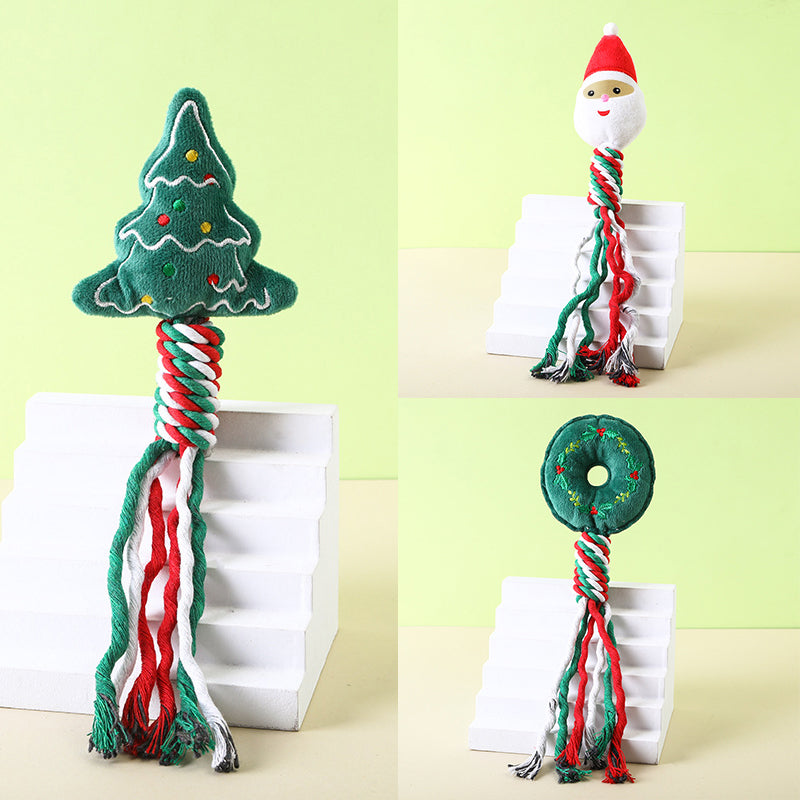 Christmas rope plush dog toy set – Vitado (photo 7)