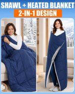 12V Large Heated Blanket Battery Operated,62×55In Portable Cordless Blanket