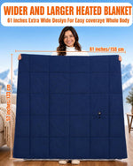 12V Large Heated Blanket Battery Operated,62×55In Portable Cordless Blanket