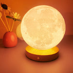 Moon night lamp with warm yellow light