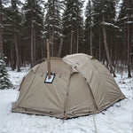 Fireproof 2 Person Winter Tent Hot Tent Waterproof Tunnel Dome Tent with Stove Jack and Snow Skirt for Camping Hiking 4 Season