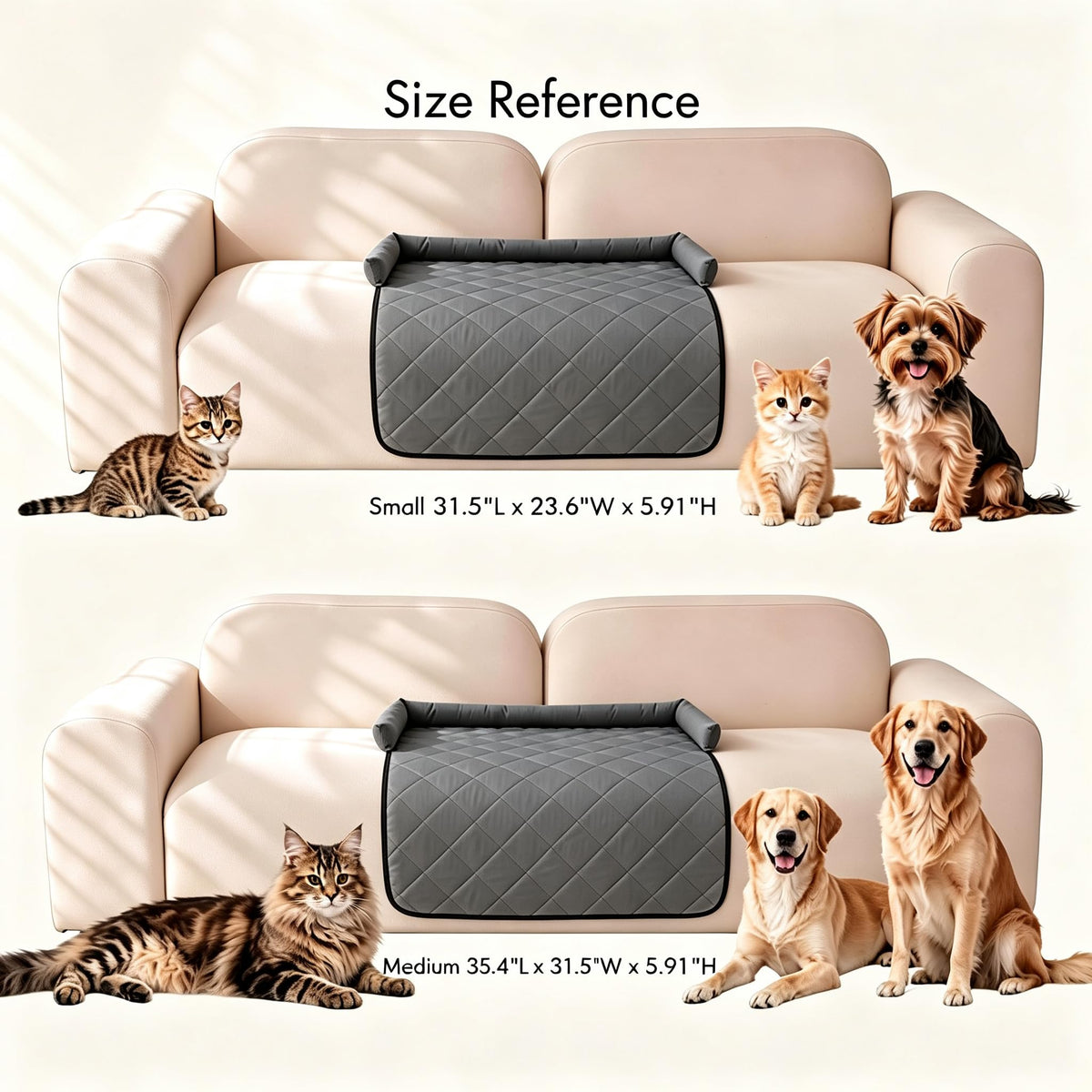 Dog couch bed with head support – Vitado (photo 9)