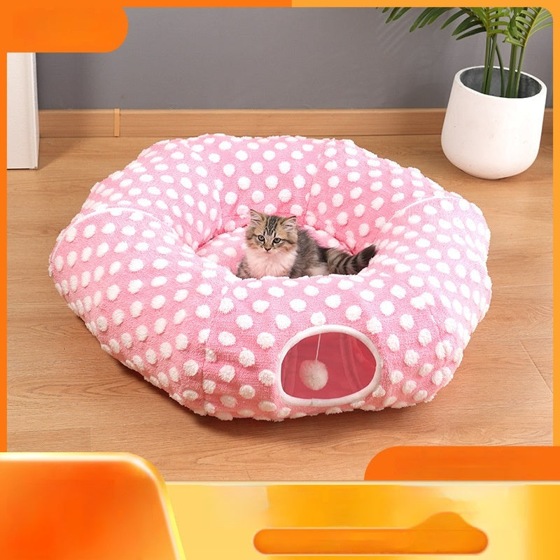Donut pet bed in holiday prints – Vitado (photo 4)