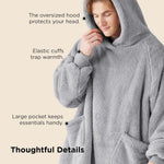 Oversized Wearable Blanket Hoodie – Grey