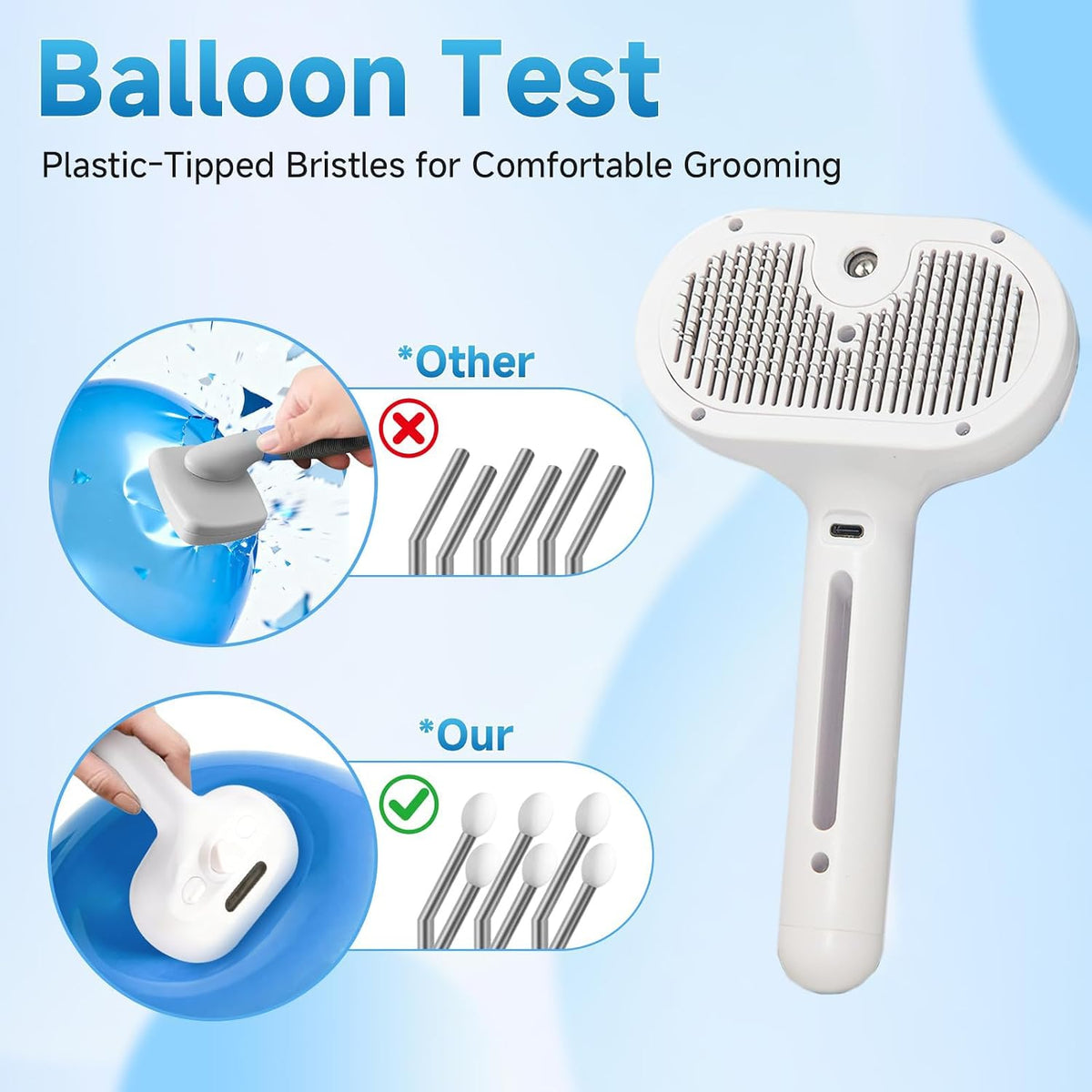 Self-Cleaning Pet Steam Brush