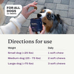 Delicious Pork Flavored Probiotic Chews for Dogs - 30 Soft Chews to Support Digestive Health and Allergies