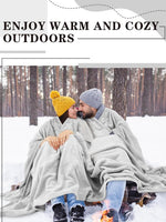 Couples Wearable Blanket – Light Gray, 82 × 98 in