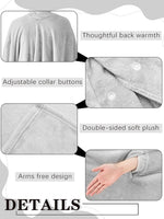 Couples Wearable Blanket – Light Gray, 82 × 98 in