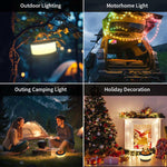 Versatile 32.8FT Rechargeable Camping String Lights with 19 Modes - Perfect for Outdoor Adventures and Festive Decor