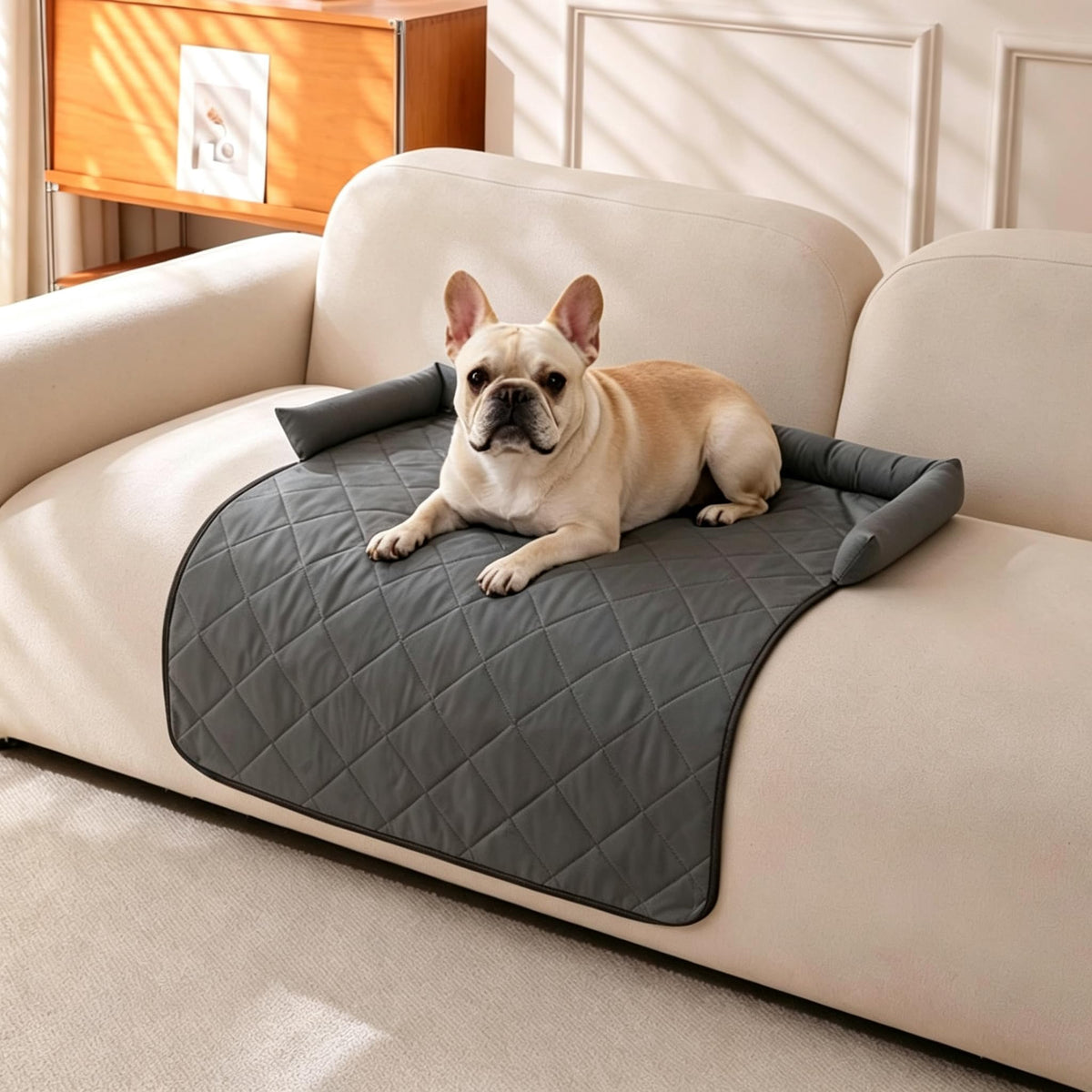 Dog couch bed with head support – Vitado