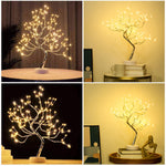 108 LED Sparkly Fairy Tree Lamp, Warm White, Remote Control, Usb/Battery, 8 Modes, DIY Bonsai Decor, Festival Decoration Light
