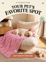 Vitado Fluffy Fleece Pet Blanket (Pink)