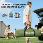 Outdoor 1-Person Folding Tent Elevated Camping Cot W/Air Mattress Sleeping Bag