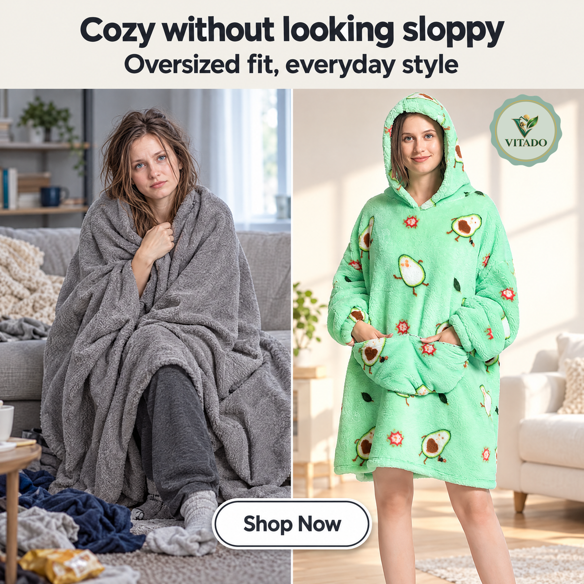 Vitado Wearable Oversized Warm Pullover