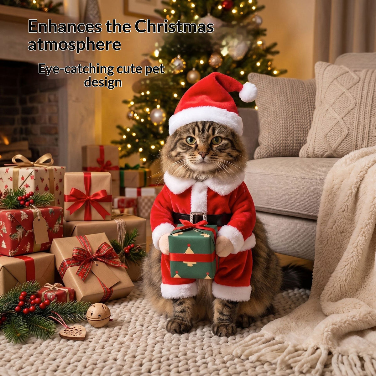 Christmas gift box cat costume – Vitado (photo 2)