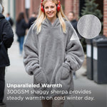 Oversized Wearable Blanket Hoodie – Grey