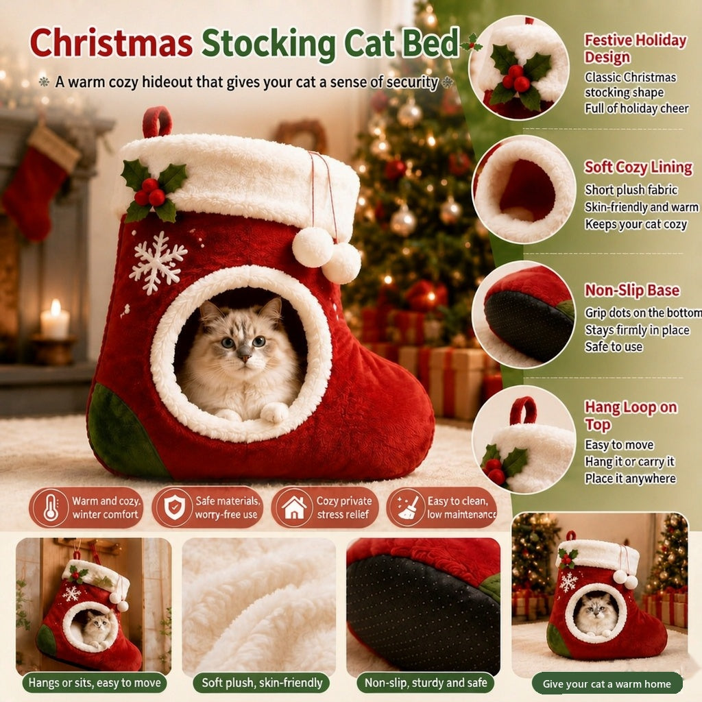 Christmas stocking cat bed – Vitado (photo 5)