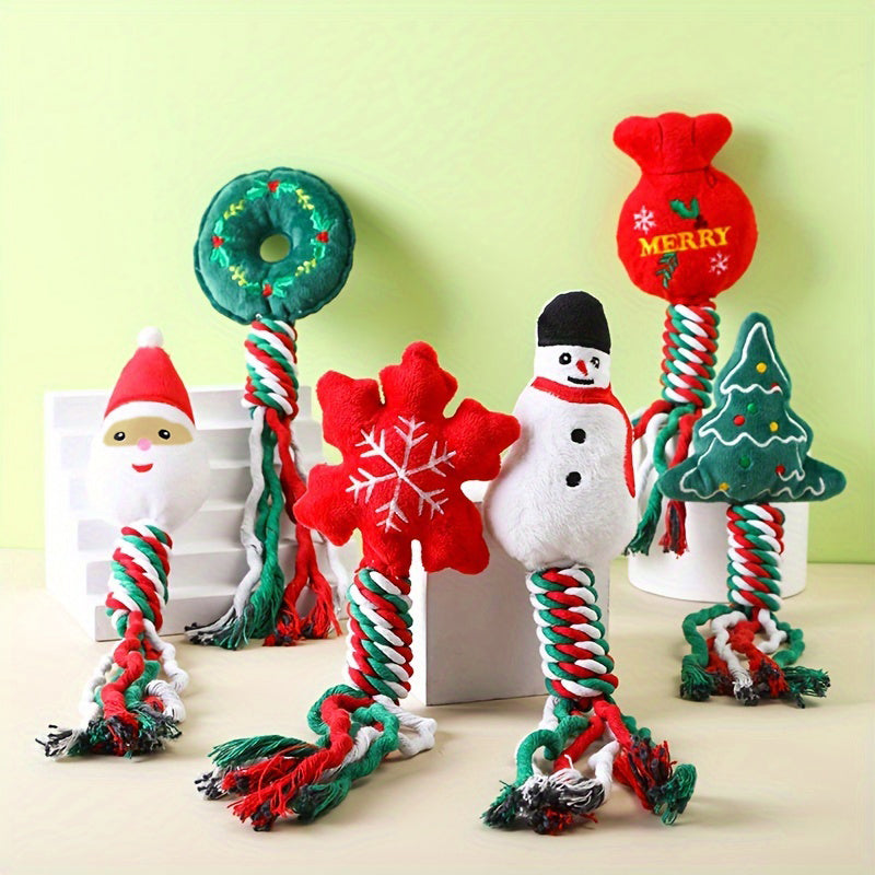 Christmas rope plush dog toy set – Vitado