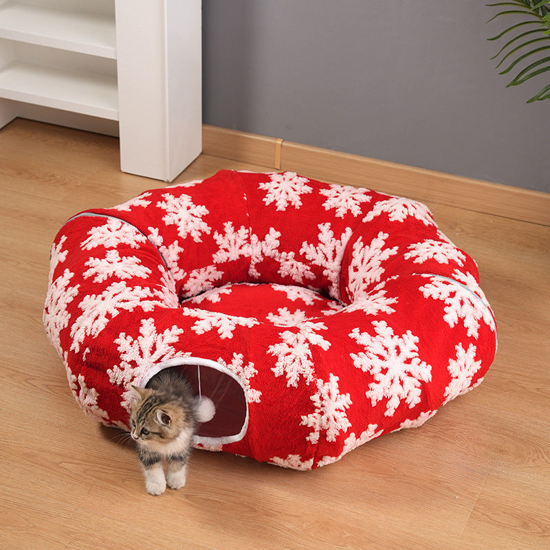 Donut pet bed in holiday prints – Vitado (photo 7)