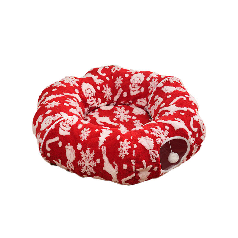 Donut pet bed in holiday prints – Vitado (photo 3)