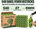 Dog Poop Bags 540 Counts – Stronger Bags for Cleaner Pickups
