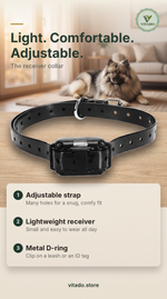 Adjustable receiver collar with metal D-ring